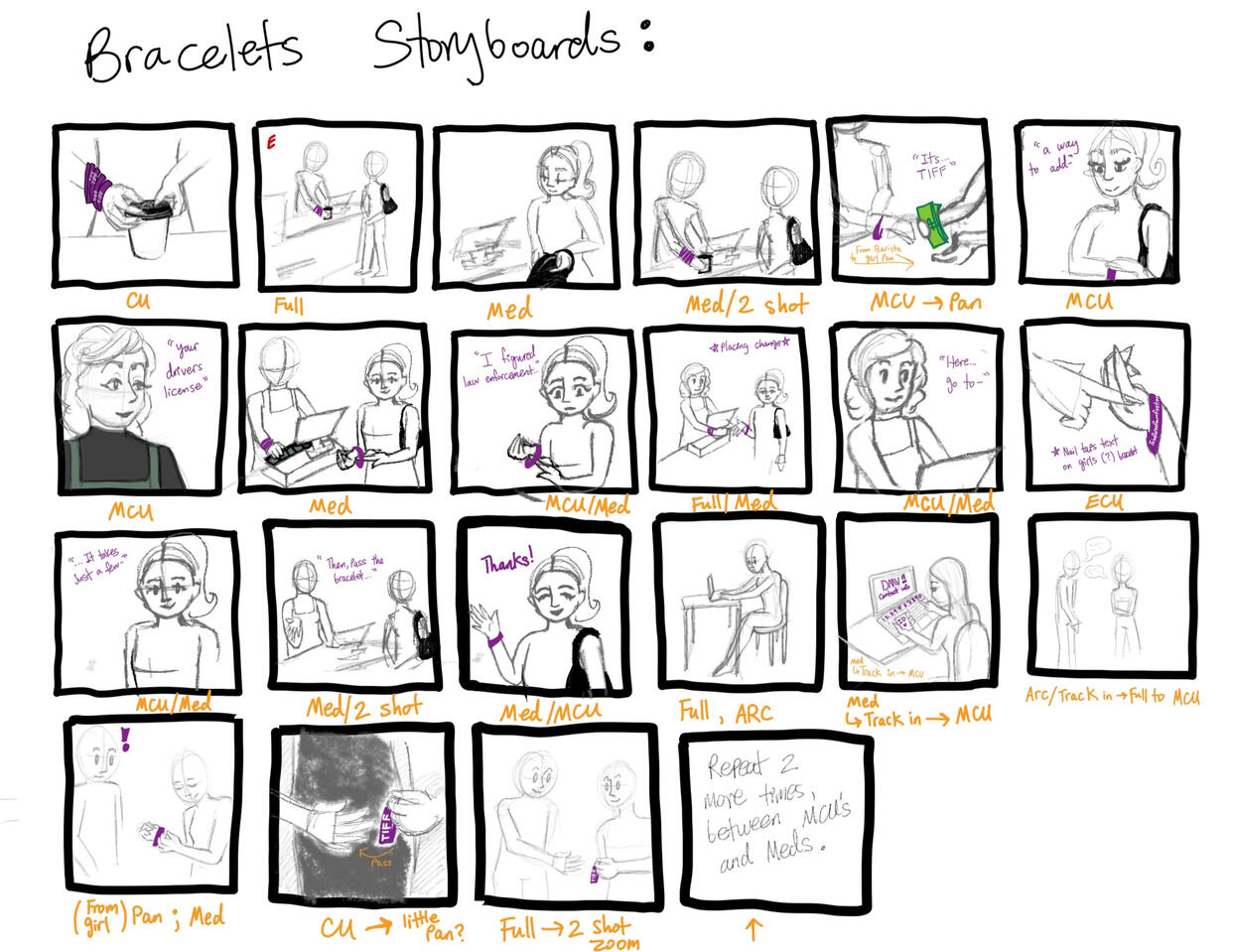 Bracelets Storyboards